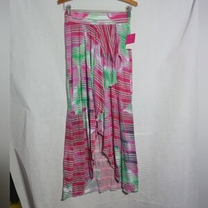 HeartSoul Asymmetrical Pink and Green Skirt NWT